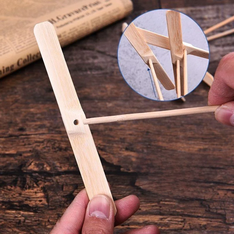 Handmade Wooden Bamboo Dragonfly Toy Outdoor Parent-Child Game Kindergarten Gift Award Children's Educational Equipment