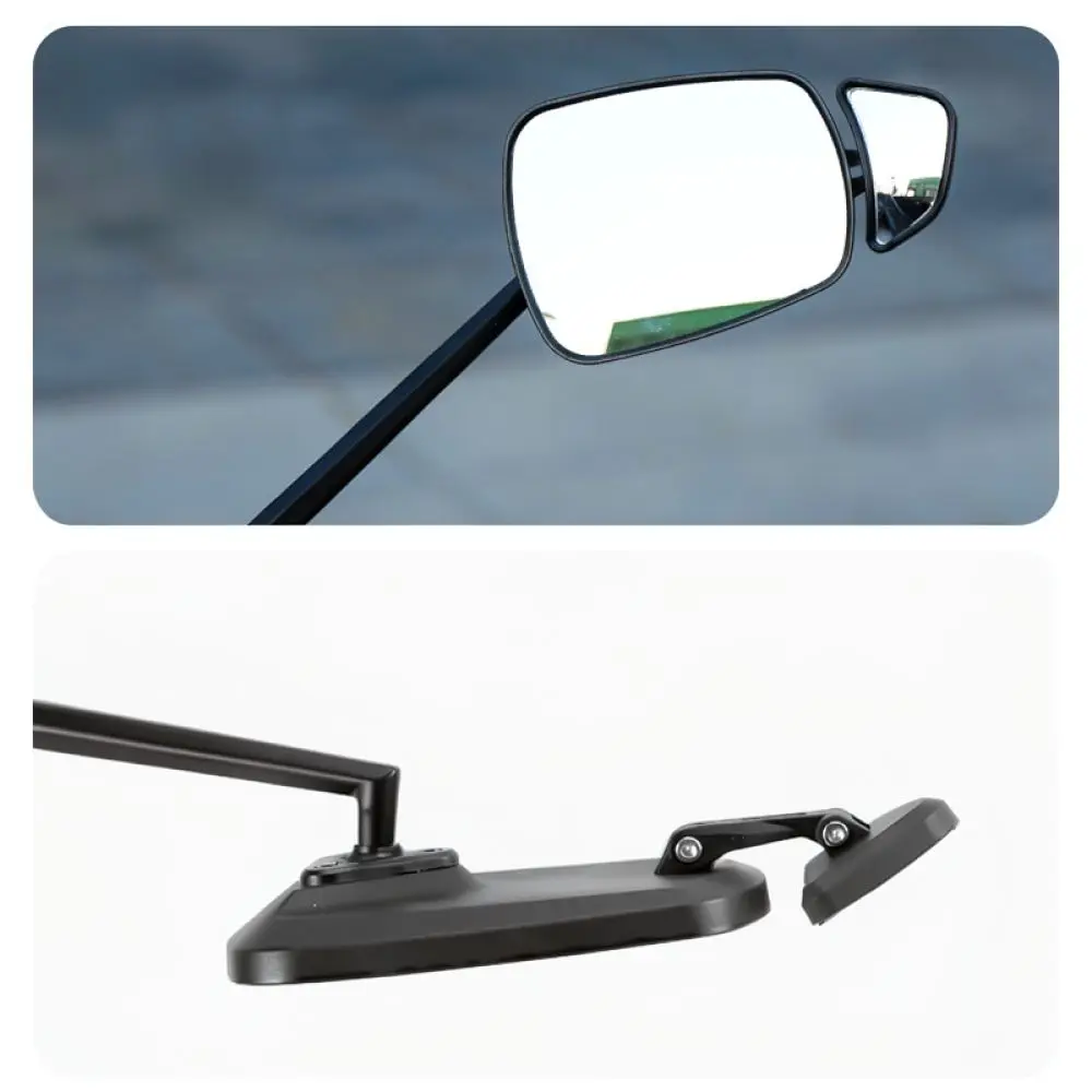 Rotating Bike Rearview Mirror For Road Mountain Bicycle Handlebar Cycling Safety Wide Angle Glass Lens Reflector