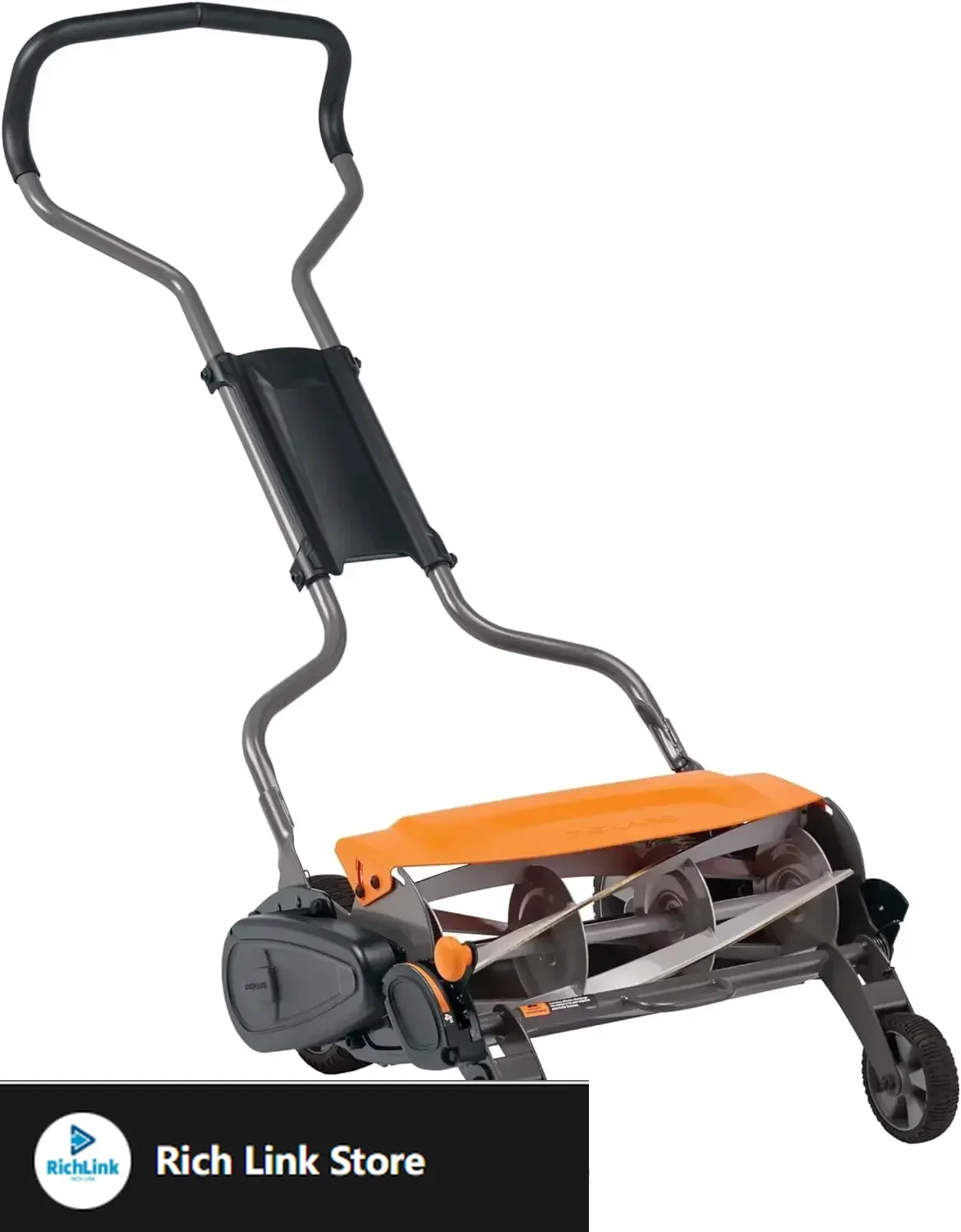 

Fiskars StaySharp Max Reel Push Lawn Mower - 18" Cut Width - Eco-Friendly Cordless Grass Trimmer - Manual Push Mower Black