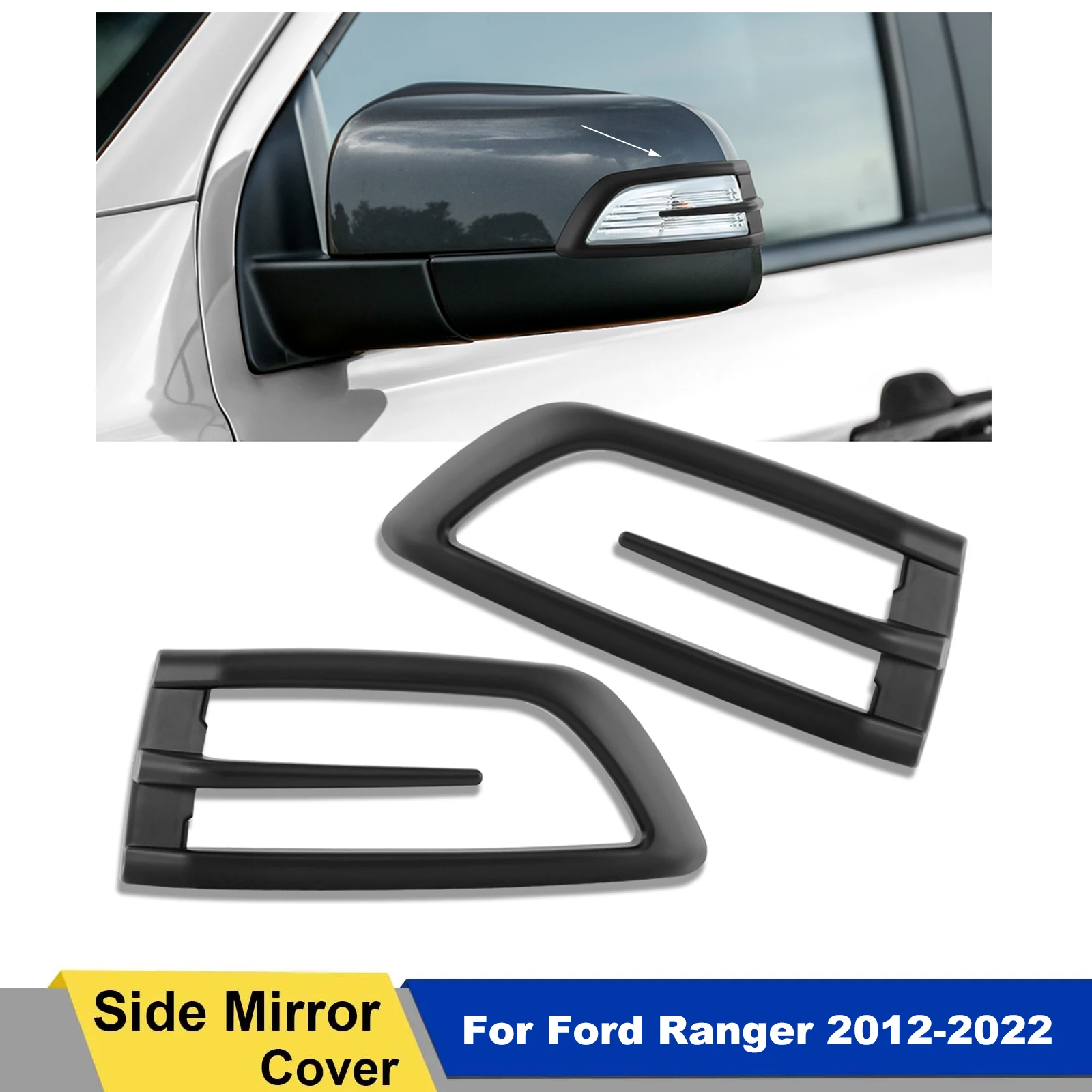 

Car Side Mirror Turning Signal Light Cover for Ford Ranger 2012-2022 Wildtrak XLT XL Limited Sport For Ranger Raptor 2018-2022