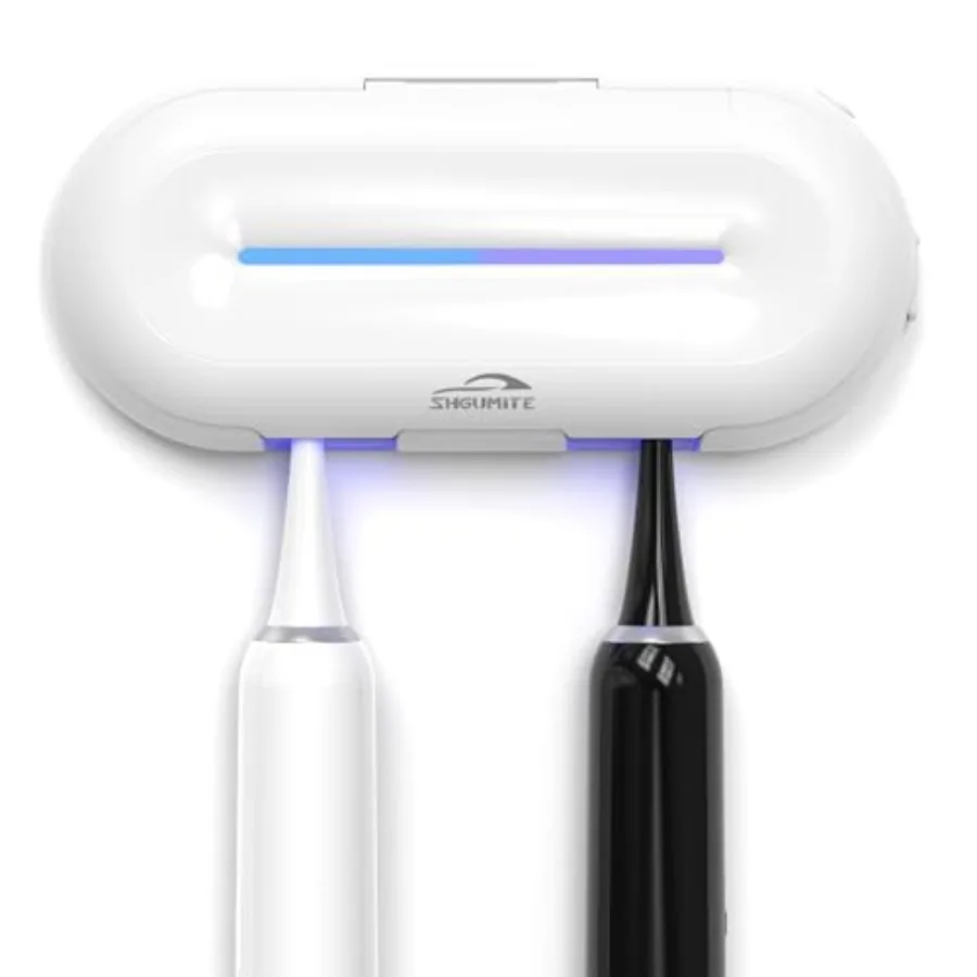 

Toothbrush Holder Sanitizer - Toothbrush Dryer and Cleaner, Wall Mounted Holder with 10000mAh Rechargeable Battery, Triple-Ligh