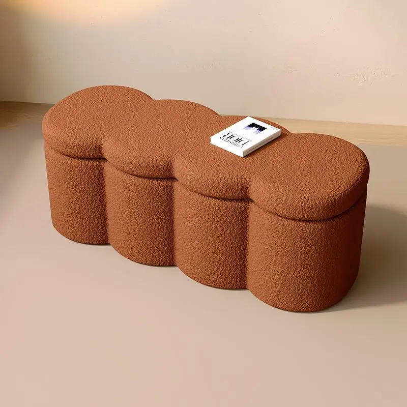 European Clothing Store Storage Sofa Stool Creative Living Room Entrance Shoe Stool Luxury Nordic Bedroom Bed End Stool