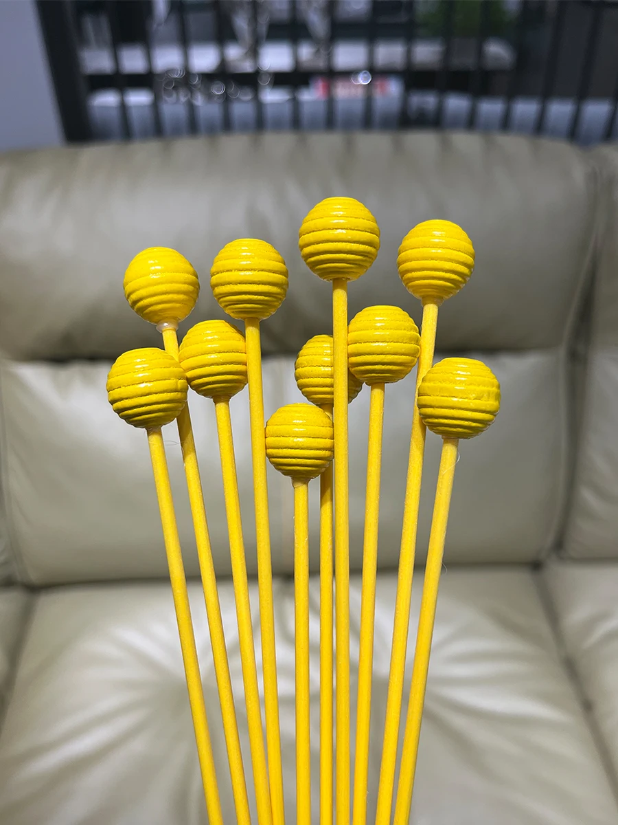 10pcs Colored Fibre Reed Diffuser Sticks Wood Ball Home Fragrance Oil Refill Sticks Aroma Diffuser Refill Stick DIY Home Decor