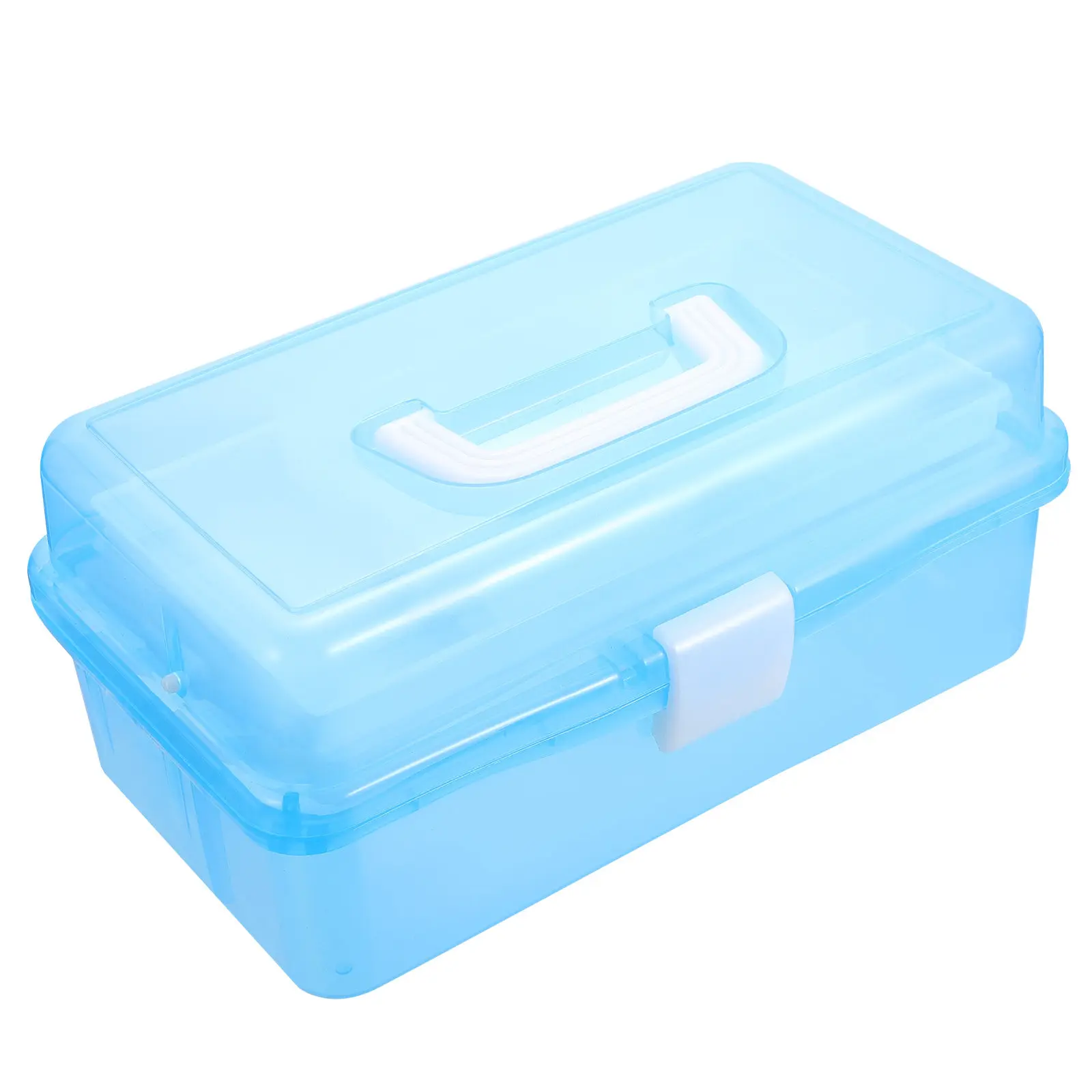 

1Pcs 3-Layer Sturdy Storage Container Compact Lightweight Tools Box for DIY Painting Craft Home Office Portable Multi-Functional