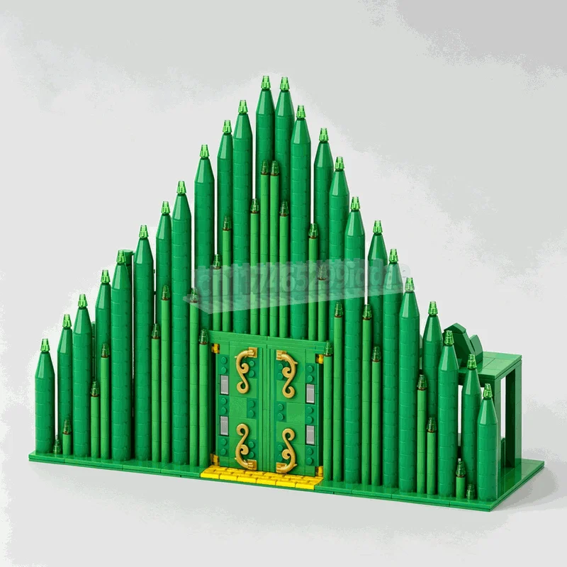 1508PCS MOC Emerald City Fantastical Palace Building Architecture Model Custom Puzzle DIY Assembly Building Blocks Creative Toy
