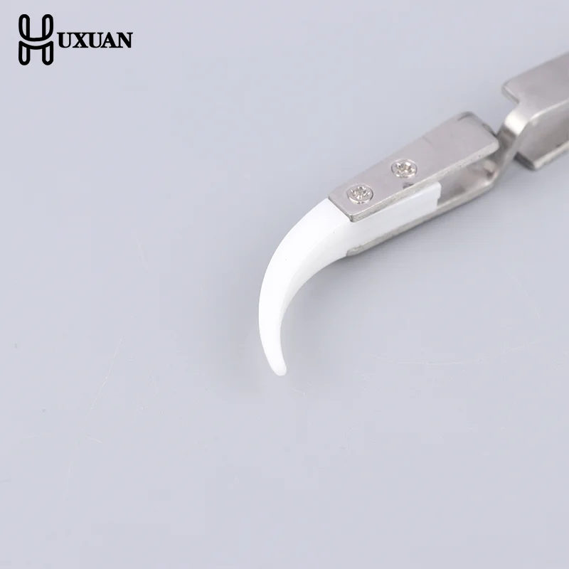 Pinzas de cerámica inversas antiestáticas, pinzas rectas curvadas conductoras electrónicas resistentes al calor de acero inoxidable