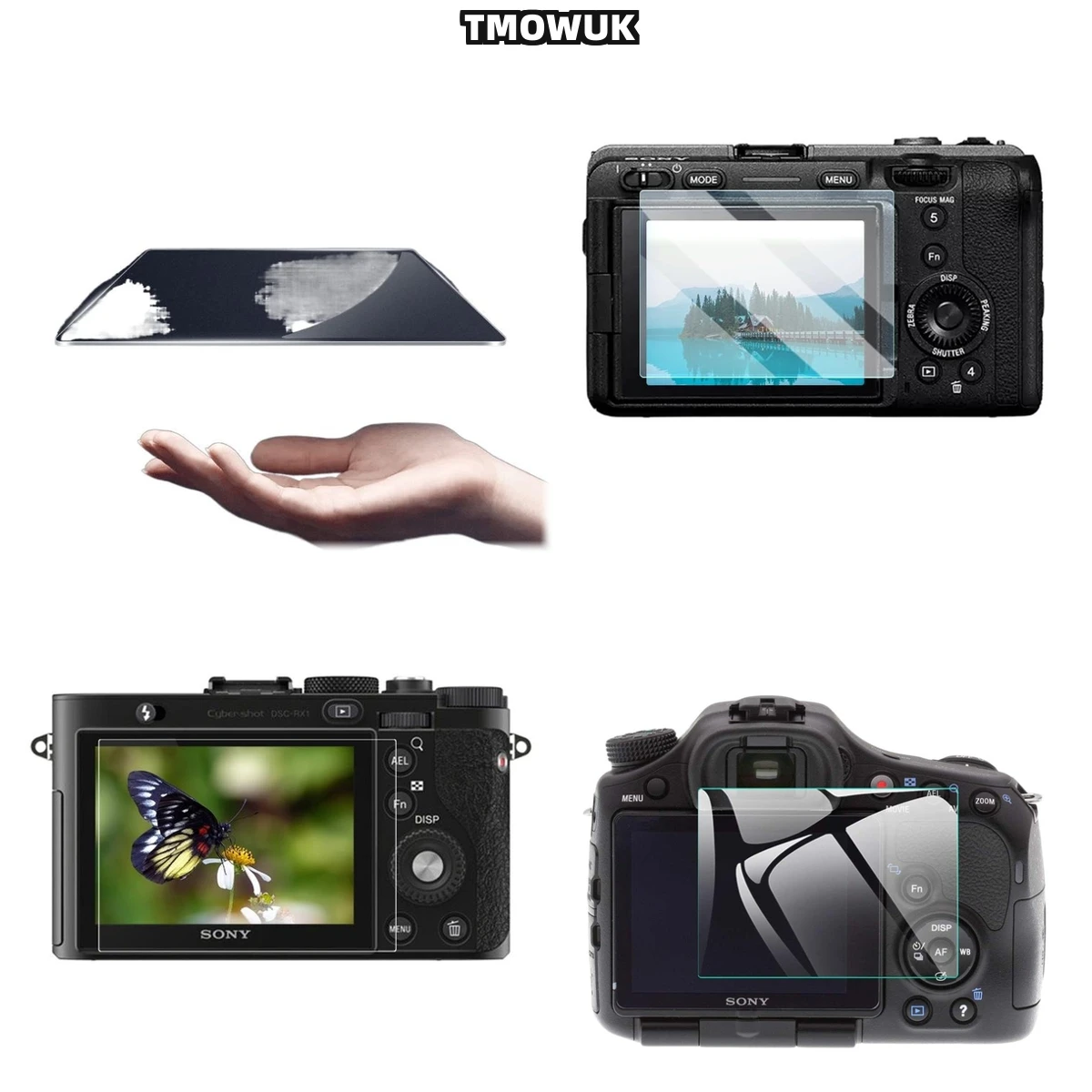 

Scratch Resistant For A6600 A6000 A6300 A5000 A6500 NEX6 NEX-5N NEX-7 9H Glass Film, Clarity Enhanced Viewing.