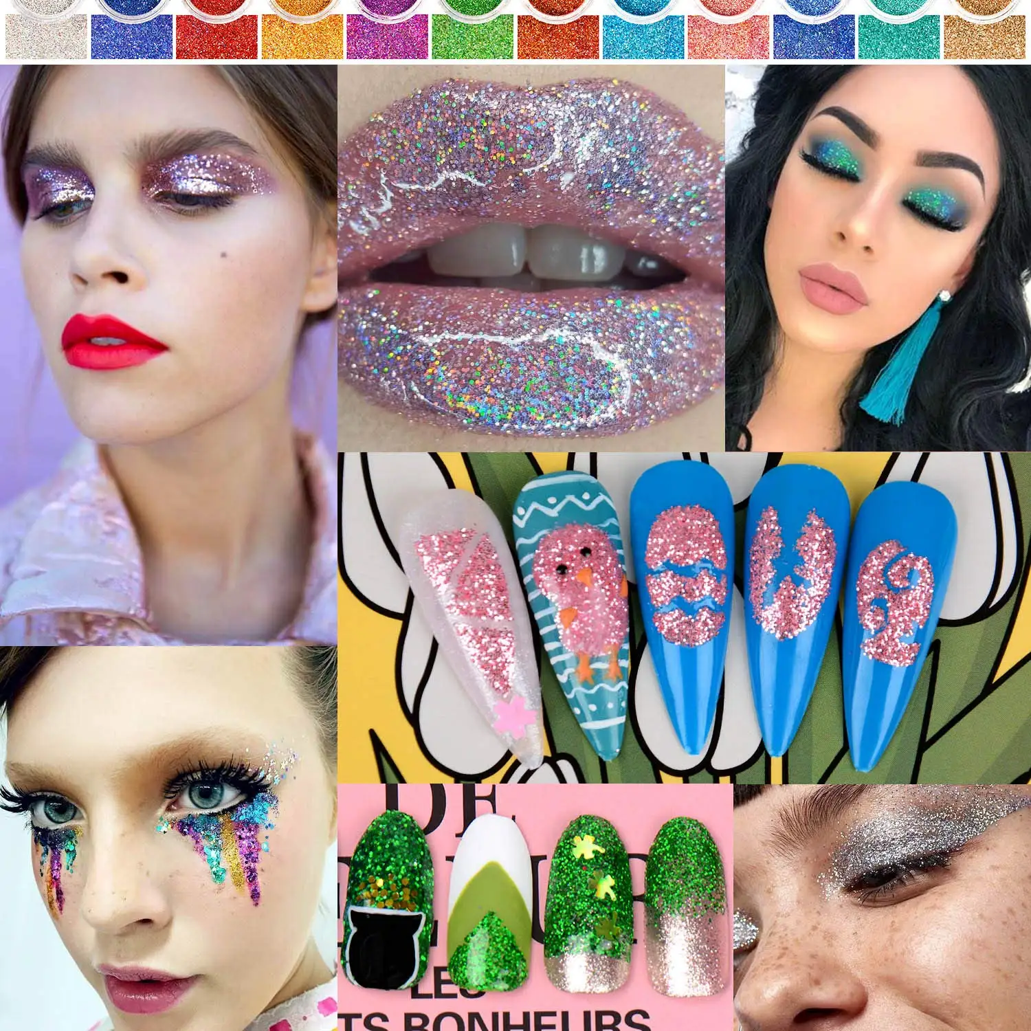 12 farben/Lot Nagellack Gemischte Glitter Kit Dekoration Kunst Für UV Gel Zubehör DIY Salon Mode Frauen Maniküre shiny