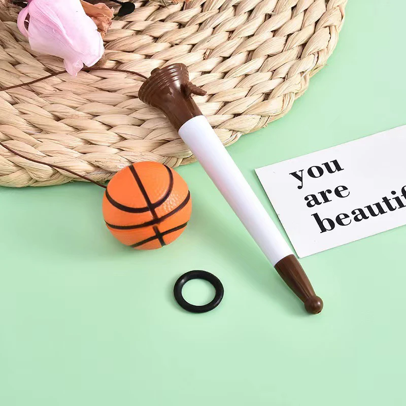 1PCS Creative Ballpoint Pen 0.5mm Blue Basketball Football Shape Decompression Bounce Neutral Pens Student Stationery