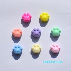 Cute Cat Paw Acrylic Loose Beads 19MM Multi Color Cartoon Spacer Bracelet Handcraft Accssories DIY Jewelry Making Departments