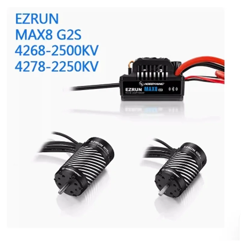 HOBBYWING EZRUN MAX8 G2S 160A ESC with 4268/4278 2500KV G2 Motor Brushless Senored Combo For 1/8 RC Car