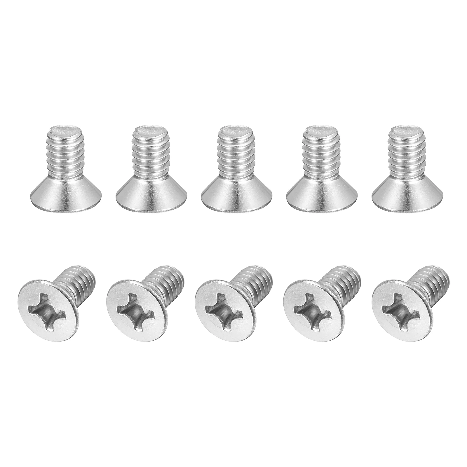 

5/10/20pcs 5/16-18x5/8" 5/16-18x3/4" 5/16-18x2" 5/16-18x1" Flat Head Machine Screws Phillips 304 Stainless Steel Bolts