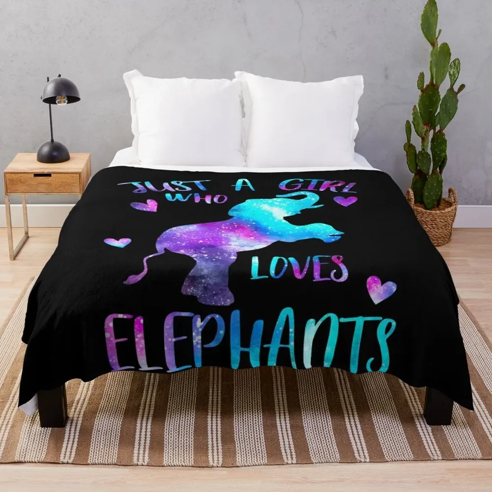 

Just a girl who loves Elephants Throw Blanket Sleeping Bag Sofa Quilt Fluffys Large Blankets