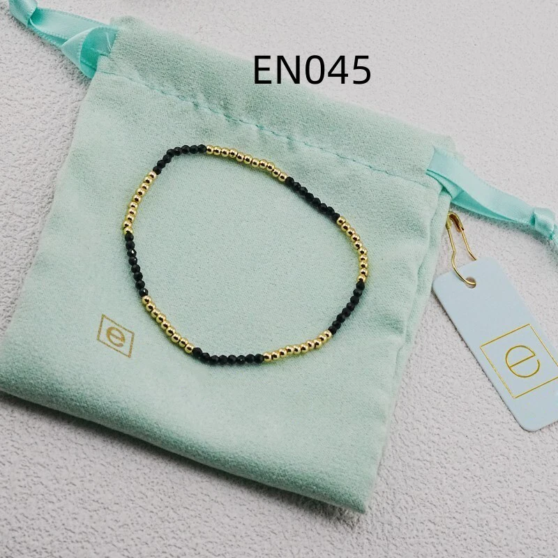 

VKVVA Fashion Jewelry Gold-plated Bead and Black Glass Crystal Bracelet for Women Birthday Gifts, Unique Gift
