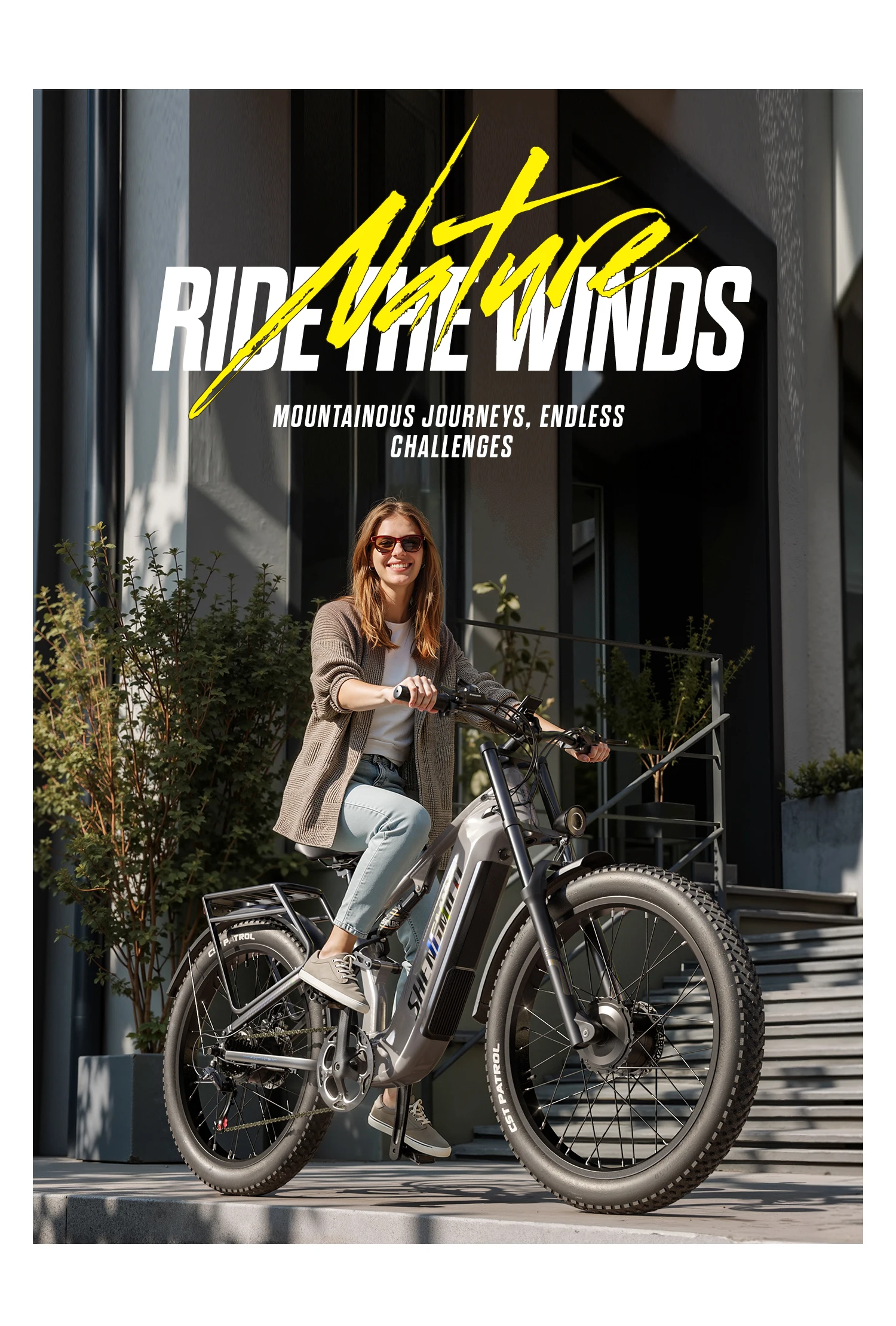 Shengmilo S600 pro Latest Version Adult Electric Bicycle, 48V 25Ah Battery, 80‑90KM Long Range under Pedal‑Assist Mode, 26*3.0‑Inch All‑Terrain Wide Tires, Urban Commuting E‑Bike