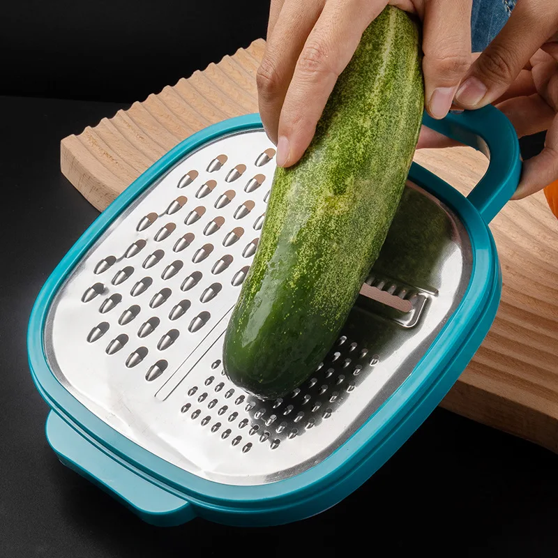 

3-in-1 Plastic Manual Vegetable Chopper Slicer Cheese Carrot Shredder Potato Grater French Fry Cutter Kitchen Fruit Accessories