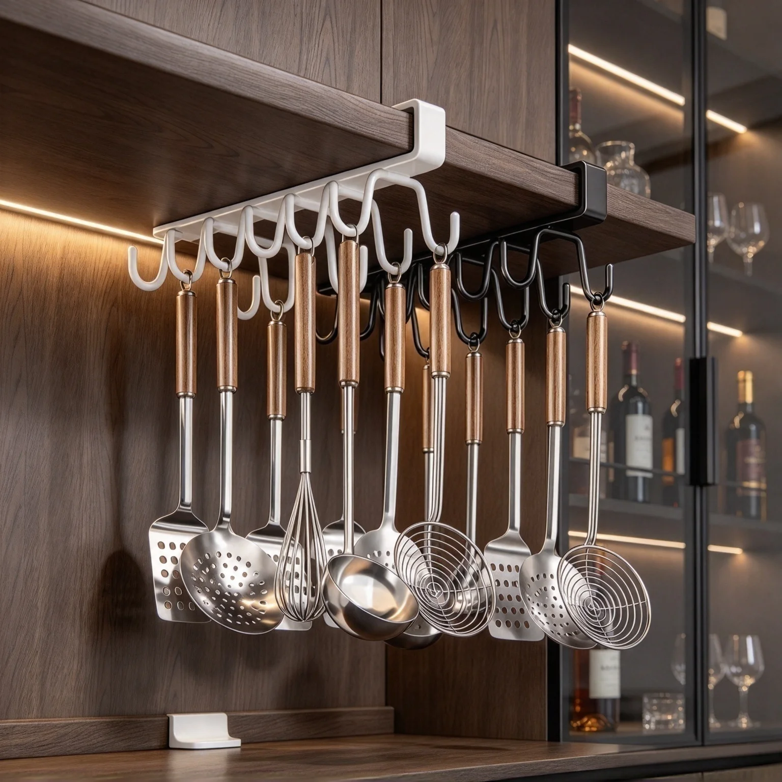 Wardrobe Closet Heavy Duty Punch‑Free Retractable Telescopic Pull‑Out Clothes Rail Cabinet Mount Hanging Storage Organizer