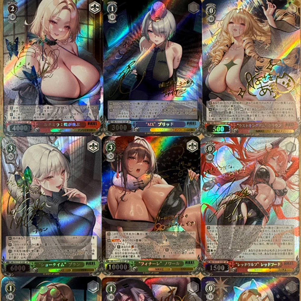 9 قطعة/المجموعة تصميم جديد فايس شوارز وايفو أنيمي جمع بطاقة مثير بطاقة توقيع التذهيب الانكسار حك فلاش لعبة هدايا الطفل