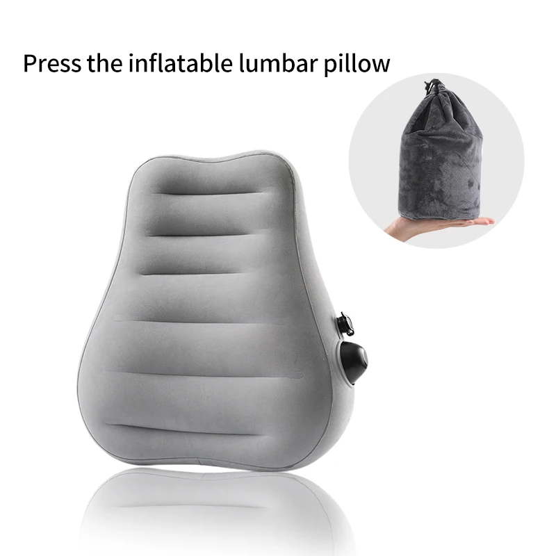 Pressure Pump Inflation Relief Lower Back Pad Waist Pad Pillow Camping Car Travel Office Headrest Fast Delivery