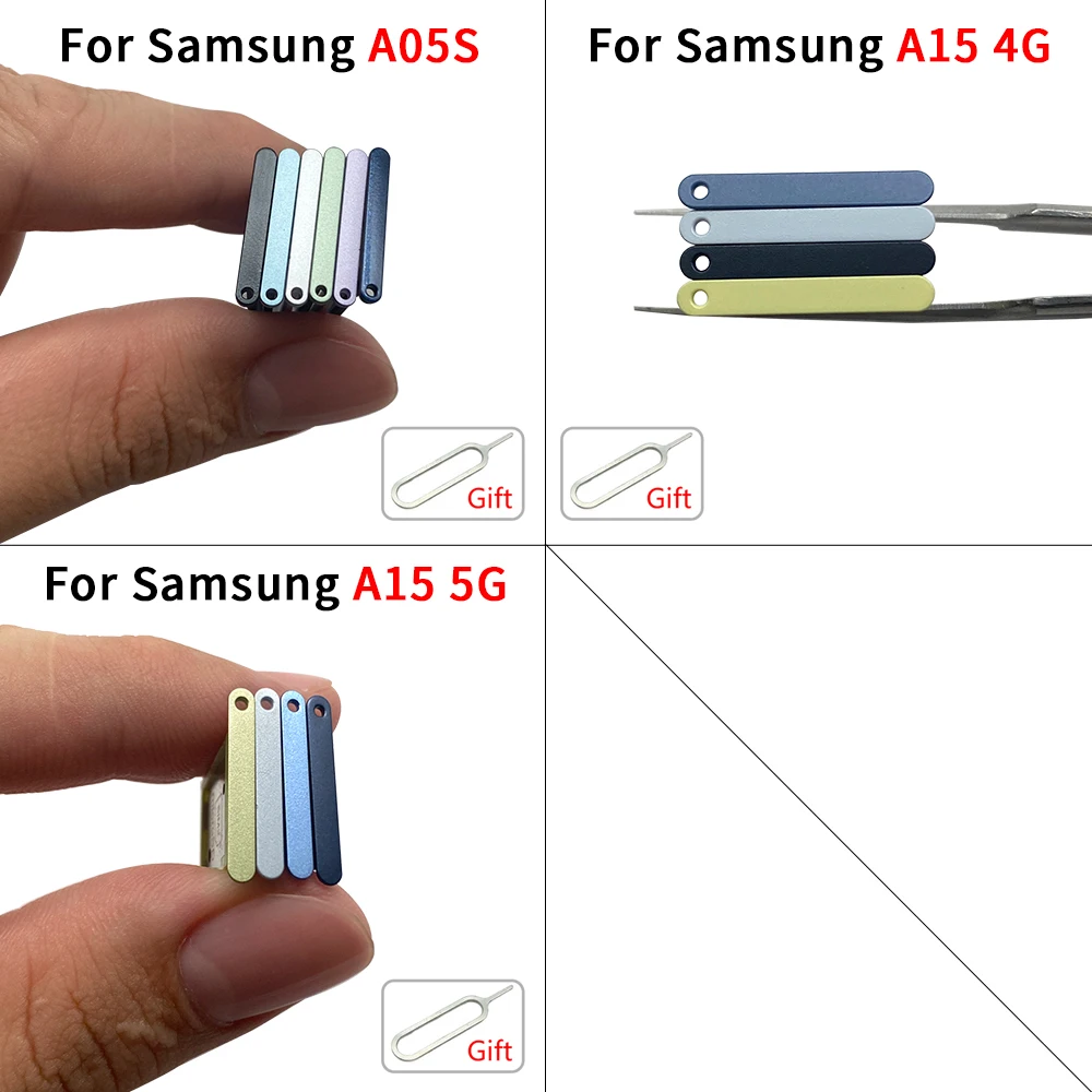 10Pcs，Dual Card NEW For Samsung A05 A05S Micro Nano SIM Card Holder Tray chip Slot drawer Holder Adapter Socket A15 4G / A15 5G