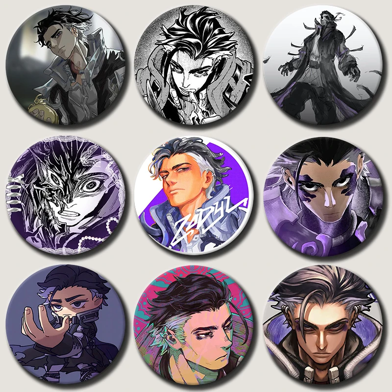 

58mm Anime Character Zodyl Pins Tinplate Badge Zodyl Cartoon Brooches for Backpack Hat Clothes Decoration Fans Collection Gifts