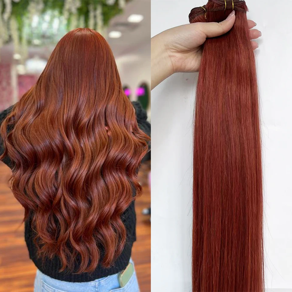 

Human Hair weft Bundle Straight Remy Blonde hair Human Hair 18-30 Inches 100% Remy Human Hair Extensions with Natural Color