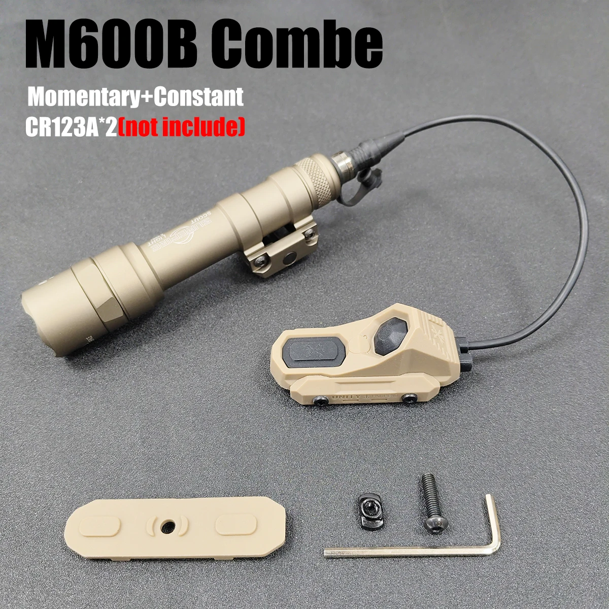 Surefire M300/M600 Taschenlampe mit AXON Dual-Funktion-Fernbedienungs-Druckschalter für 20mm Schiene UNITY Axon Schalter SF Stecker MK KEYMOD – Detail 20