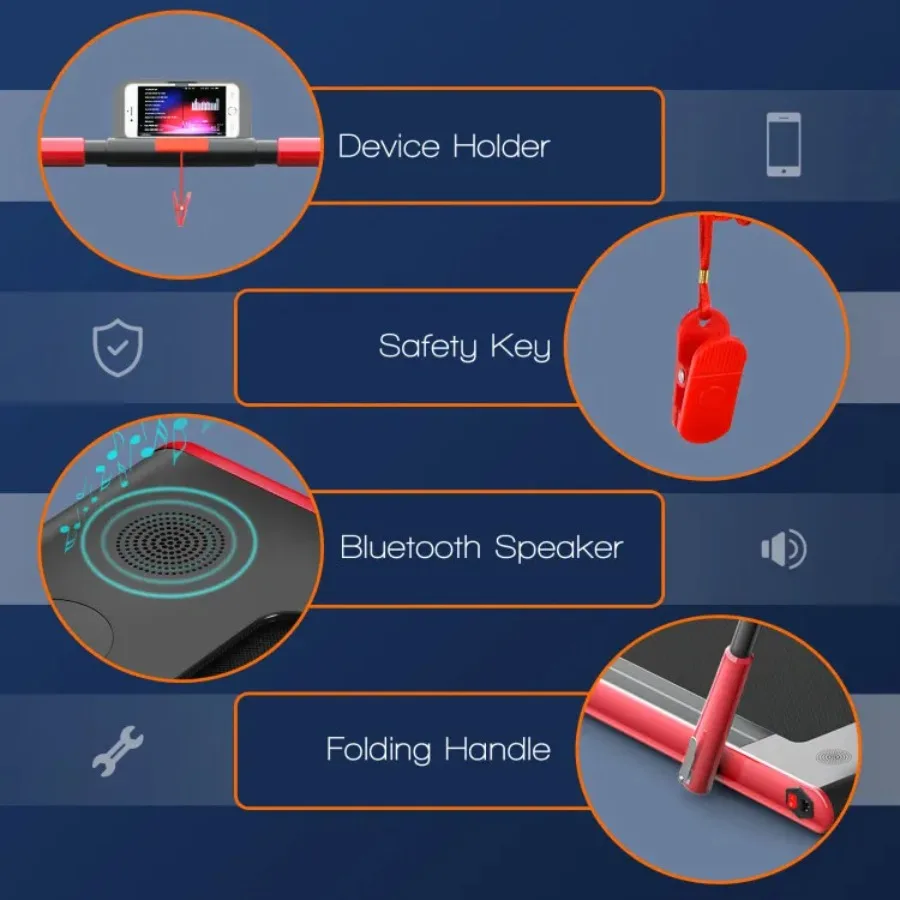 جهاز مشي قابل للطي 2.25 حصان 2 في 1 مع جهاز تحكم عن بعد وشاشة LED