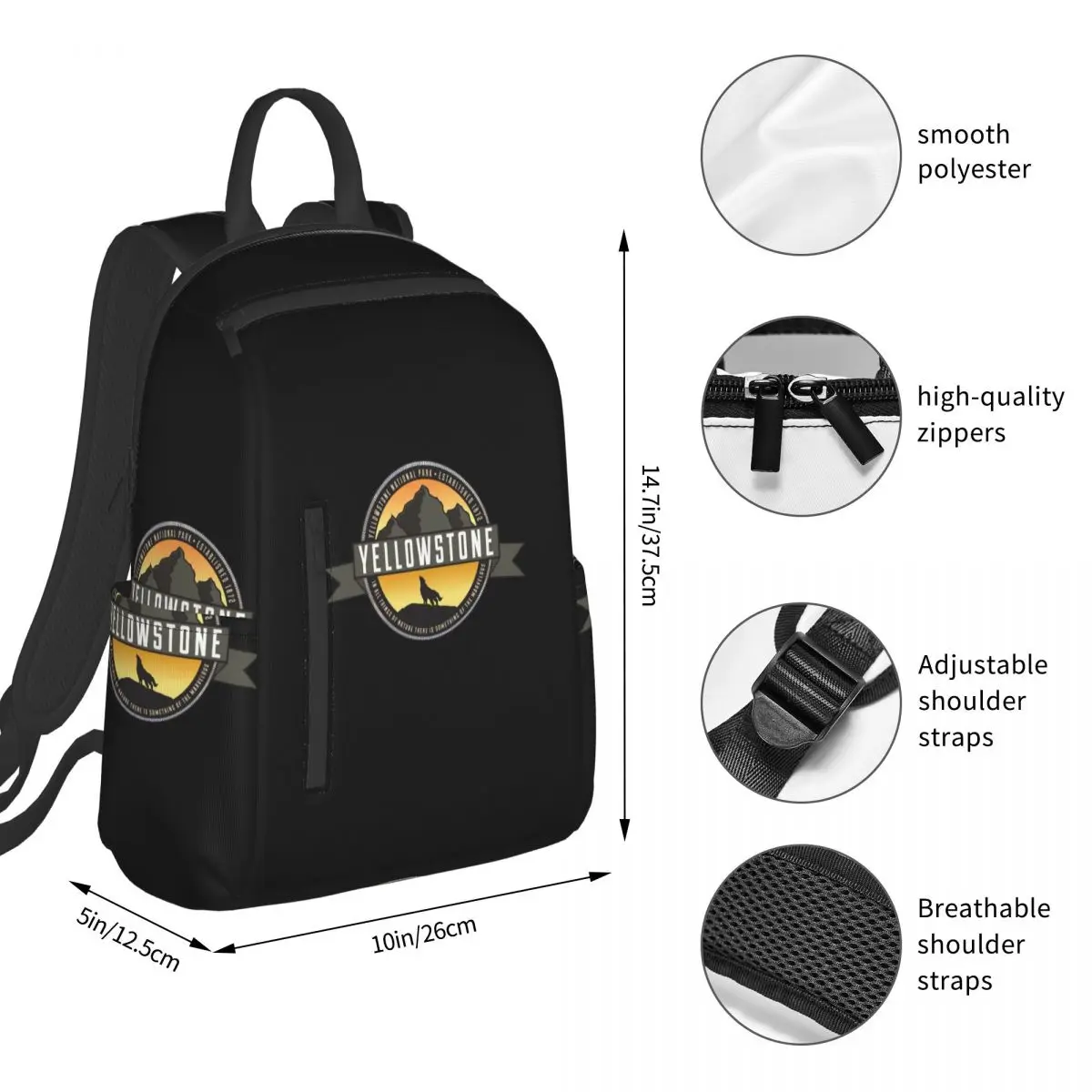 Yellowstone Quick Dry Dutton Ranch  Backpack Student BookBag Boys Girls School Bag Laptop Shoulder Bags Men Women