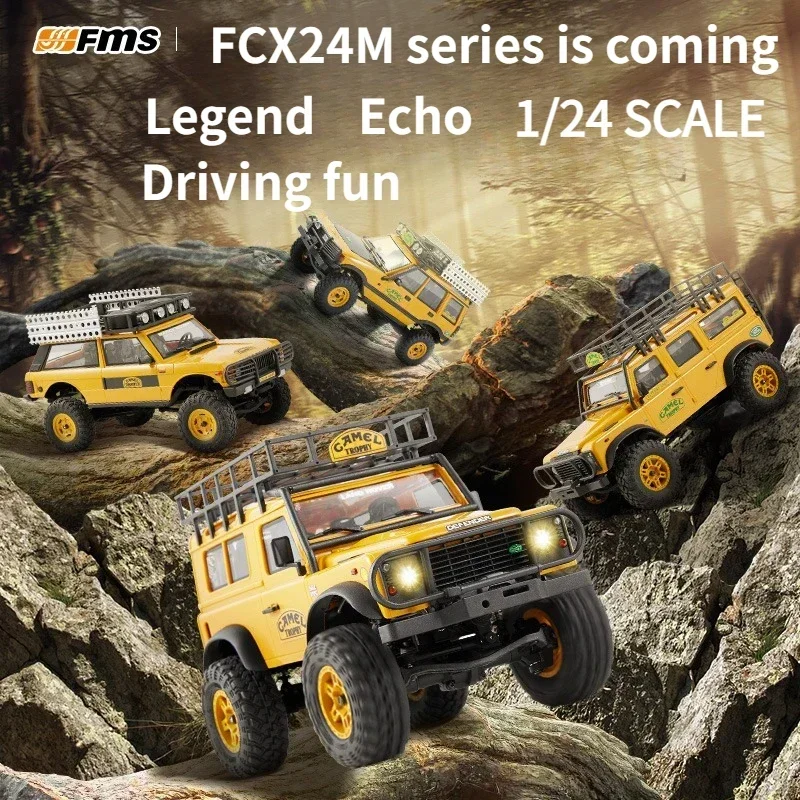 FMS FCX24M RC Car 1/24 Zdalnie sterowany Land Rover Series 4WD Elektryczny zdalnie sterowany samochód terenowy Zabawka dla dorosłych i chłopców