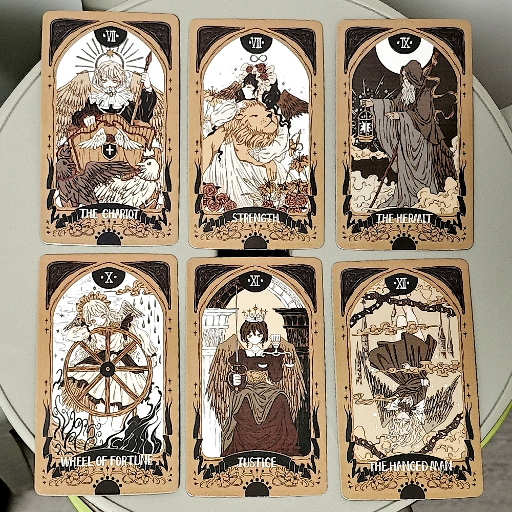 10,3 * 6 cm Zależne od oryginalnego systemu Rider Waite System Apostle of Destiny Tarot Deck 78 sztuk Cartoon Tarot Cards