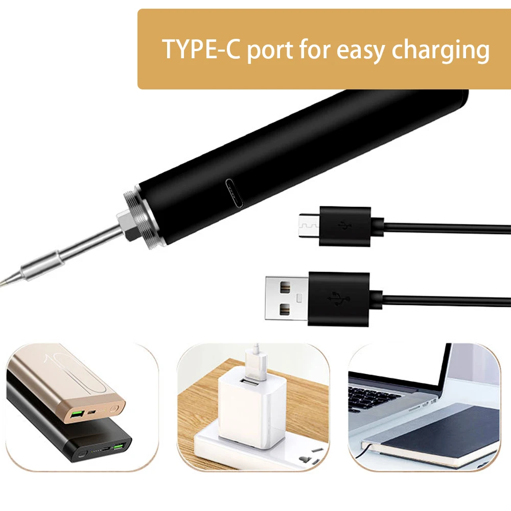 USB Wireless Charging Electric Soldering Iron Tin Portable Solder Iron USB Fast Charging Microelectronic Repair Welding Tool Kit