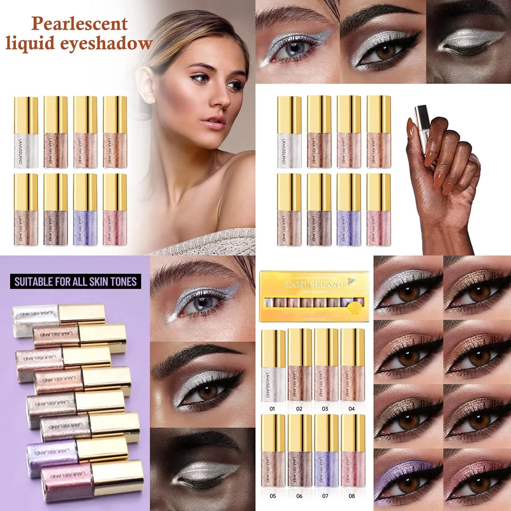 3.5g Pearlescent Liquid Eyeshadow Sparkling Natural Fitting Makeup Look Liquid Eyeshadow All-day Color Retention Eyeshadow