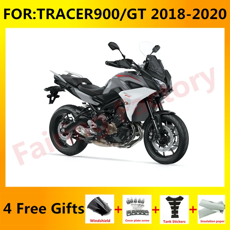 

New ABS Motorcycle Whole Fairings Kit fit for Tracer 900 GT 2018 2019 2020 Tracer900 Bodywork full fairing kits set grey white