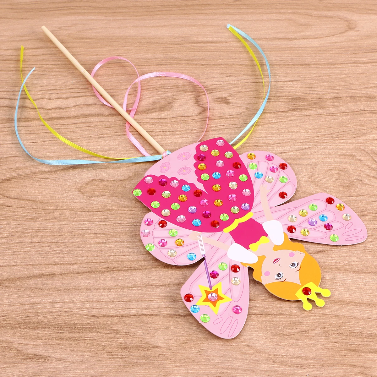 

Colored Diamond Fairy Sets DIY Accessories Kids Craft Supplies Wand Making Kit Bright Colors Safe EcoFriendly