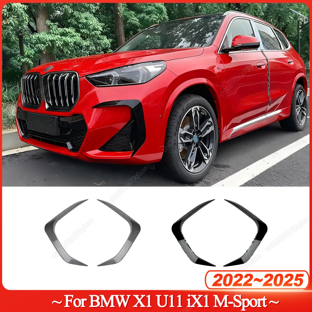

Передний бампер, объемный разветвитель, противотуманная фара, решетка, накладка, вентиляционное отверстие для BMW X1 U11 iX1 M-Sport 2022-2025+ Bodykit, глянцевый черный ABS