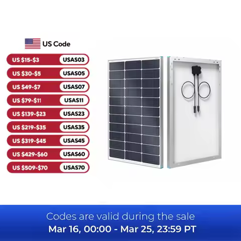 Renogy N-Type 16BB 2Pcs 100W Solar Panel 12V 25% High Efficiency Monocrystalline for RV Roof Boat Cabin Off-Grid