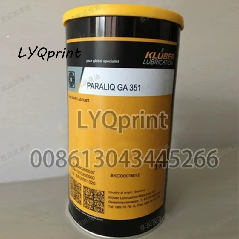 1 KG Liquid Gear Grease Klueber Lubrication GA 352 P  343  351  3400 GLP 500 PARALIQ 352P 343 351 3400  GLP500