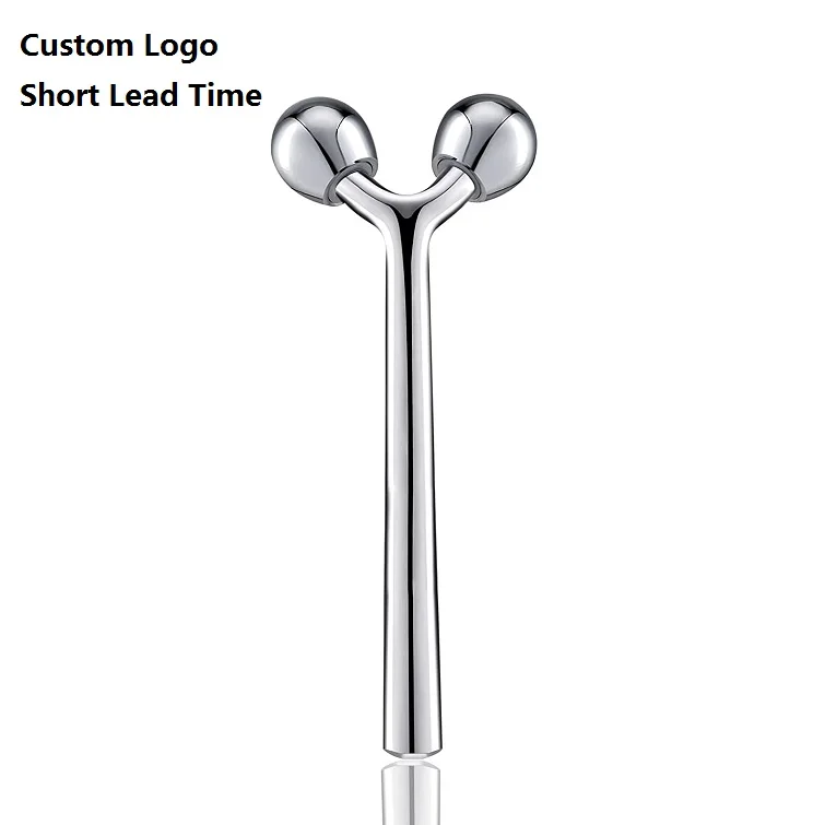 Hot Selling Beauty Products Custom Logo Skin Care Facial Lift Anti-Aging Massager Metal 3D Face Rotating Roller