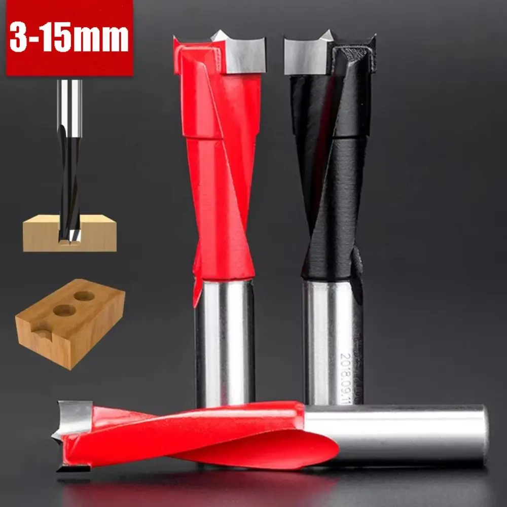New 2 Flute Drill Bits Left/Right 10mm Shank Router Bits Carbide Row Drill Wood Alloy