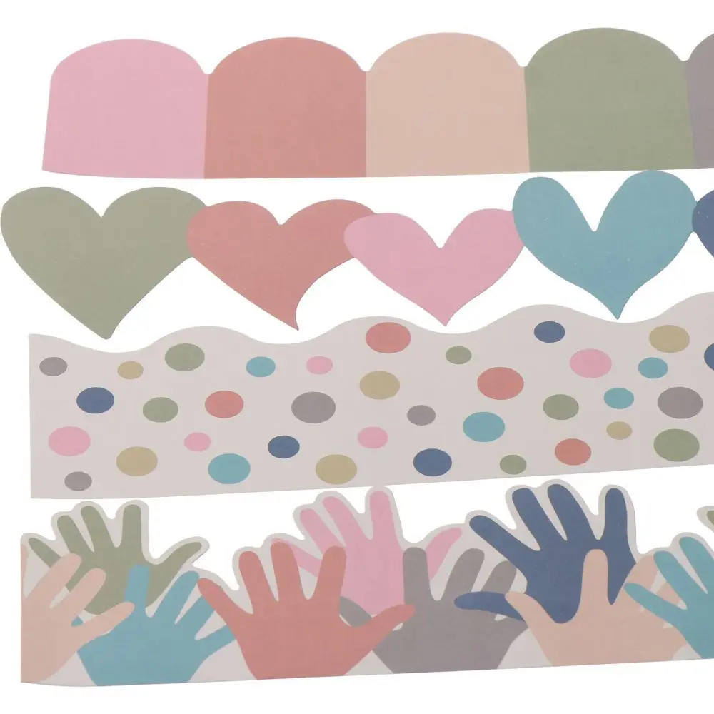 Decalques de parede 91.8 pés quadro de avisos borda autoadesiva estilo boho guarnição quadro de avisos colorido placas de avisos de parede