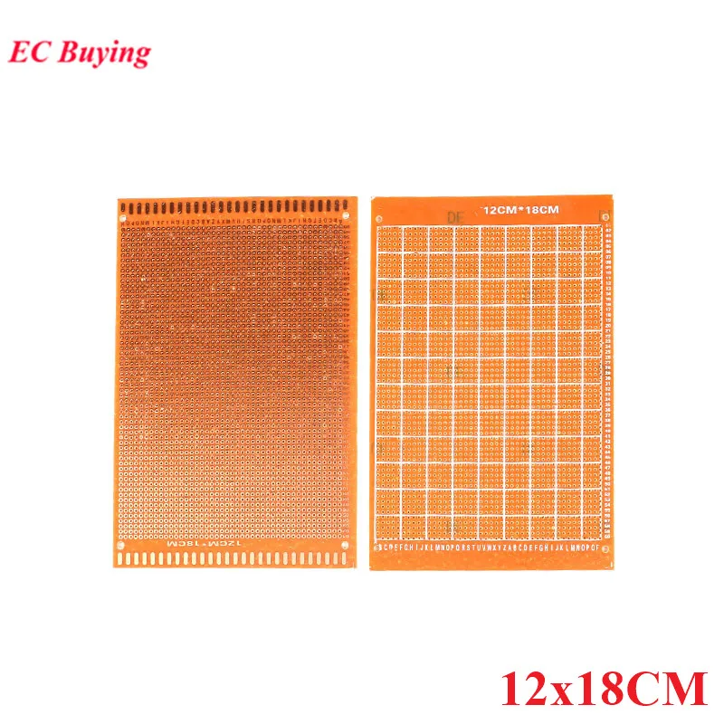 5 buah/Lot 12x18 cm papan prototipe DIY papan Universal PCB sisi tunggal 12*18 pelat sirkuit tembaga percobaan elektronik