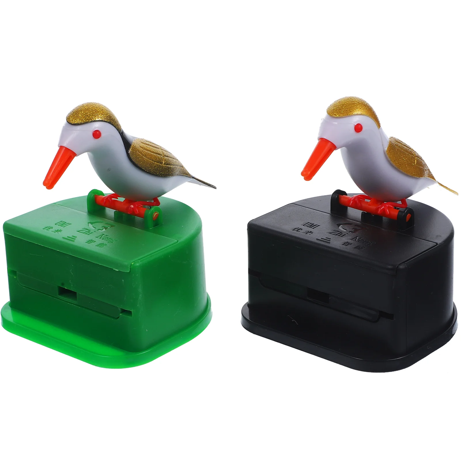 2 Pcs Bird Toothpick Box Flosser Dispenser Holder for Table Home Kitchen Household Container Decor