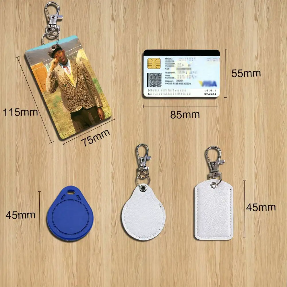 T-Tyler Chromakopia Creator Cartoon Singer Anime Card Keychain Fashion Pendant Bag ID Door Card Case Bus Card Cute Adult