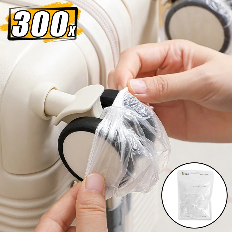 300/50pcs Disposable Luggage Wheels Protector Cover Universal Dust Cover Elastic Sleeve for Office Chair Wheel Protect Film