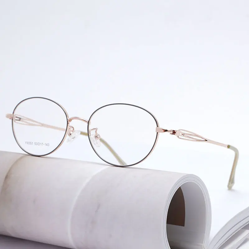 Fashion Red Sexy Optical Glasses Women Oval Titanium Frames Women's Reading Glasses Customizable Prescription