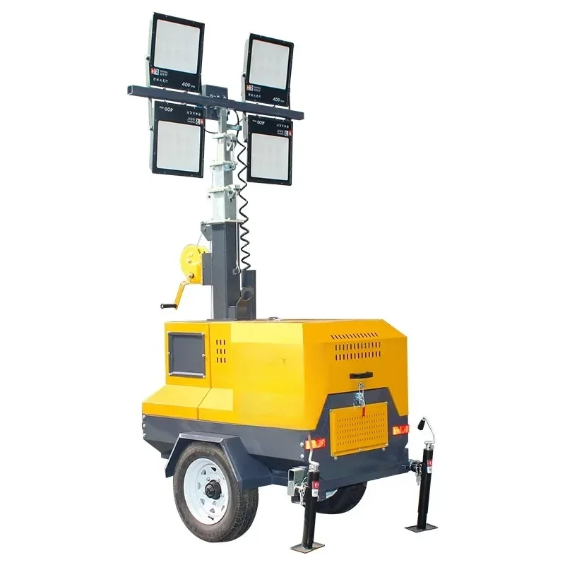 Mobile lighting car diesel remote control automatic lifting lighting