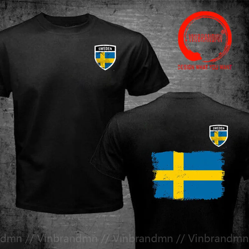 Vintage Grunge Flag of Sweden T Shirt Men Women Sports tshirt Retro Distressed Sweden Flag T-Shirt Clothing Homme 2024 Tee Shirt