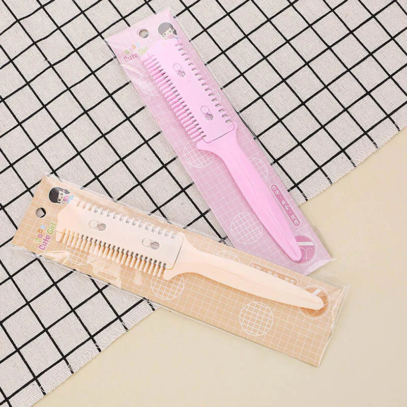 Trimmer Styling Tool 1Pc Safety Hairdressing Thinning Trimmer Colorful Hair Razor Comb Scisso Men Women Hair