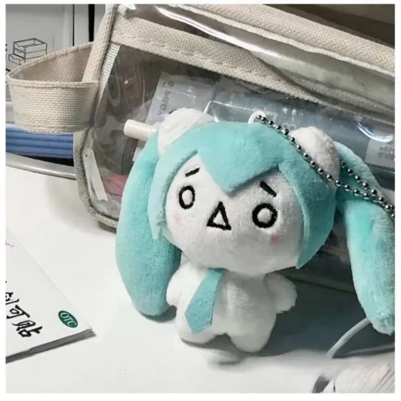 9cm Hatsune Miku Anime Plush Keychain Kawaii Plush Backpack Charm Miku Cute Virtual Singer Bag Accessories Pendants Fans Gifts